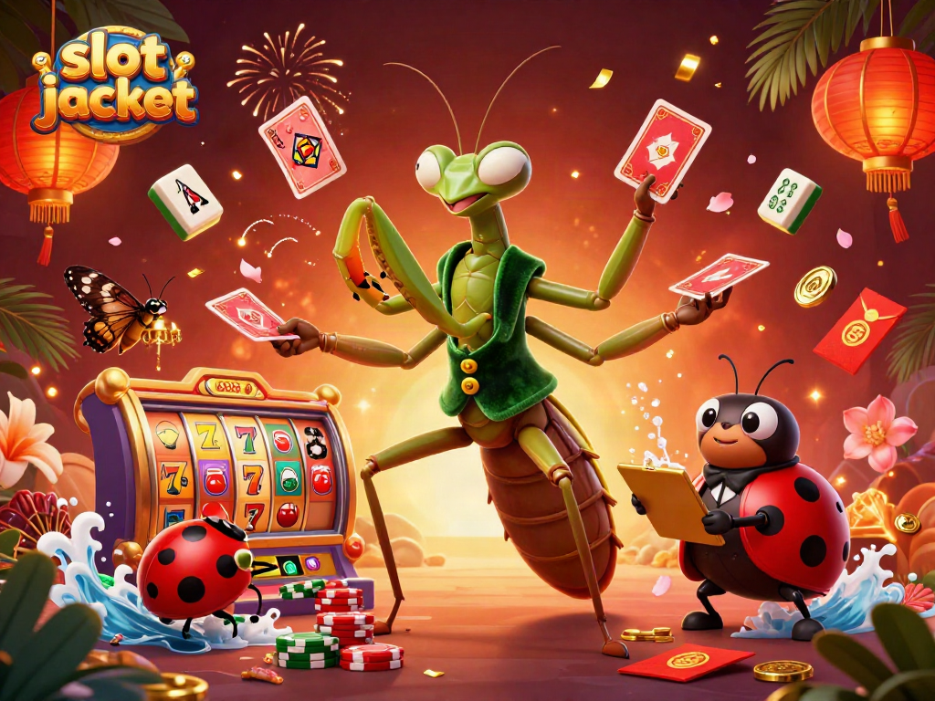 Participate in thrilling slot jackpot games with vibrant characters and dazzling elements.